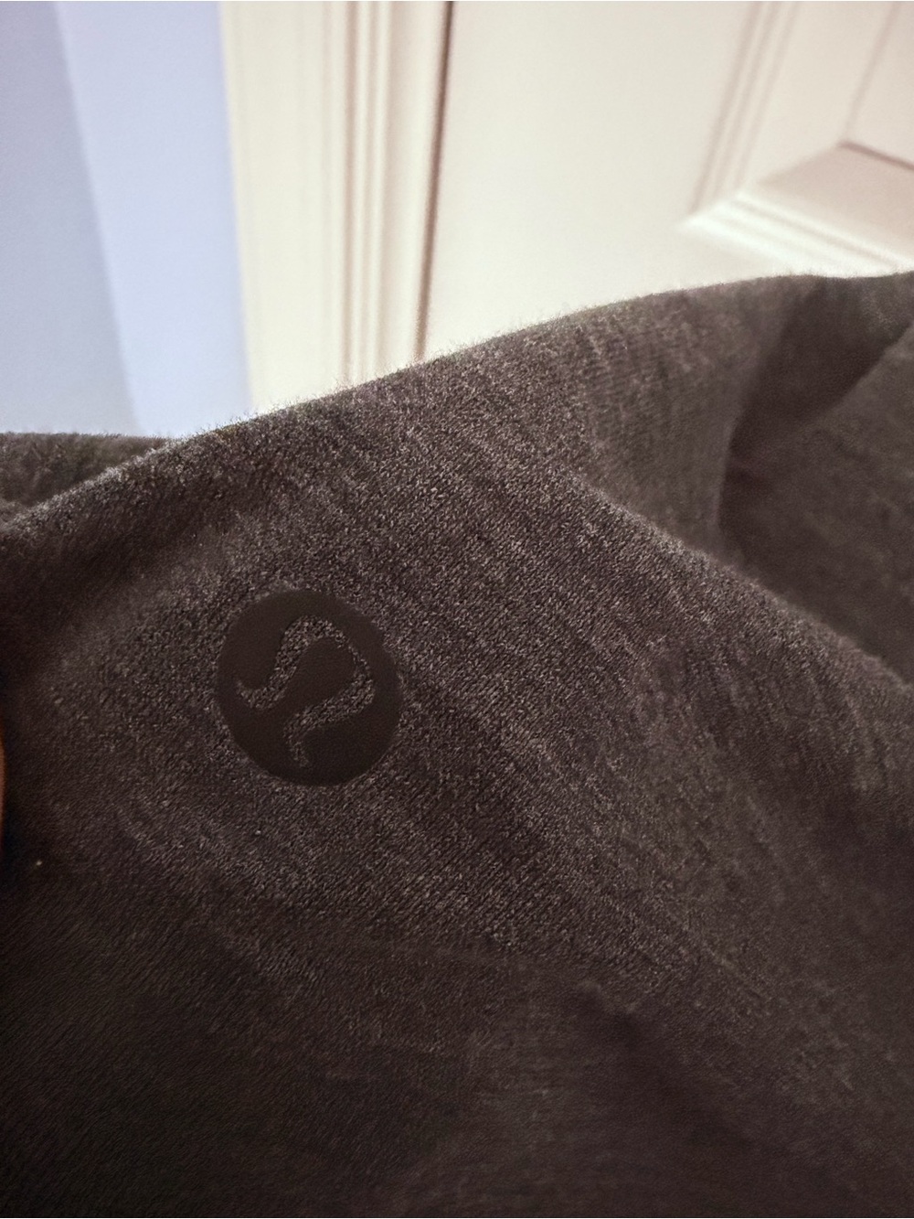 Lululemon Back Into It Long‎ Sleeve Shirt Size 14 in Heathered Black (Dark Gray) - Picture 6 of 7